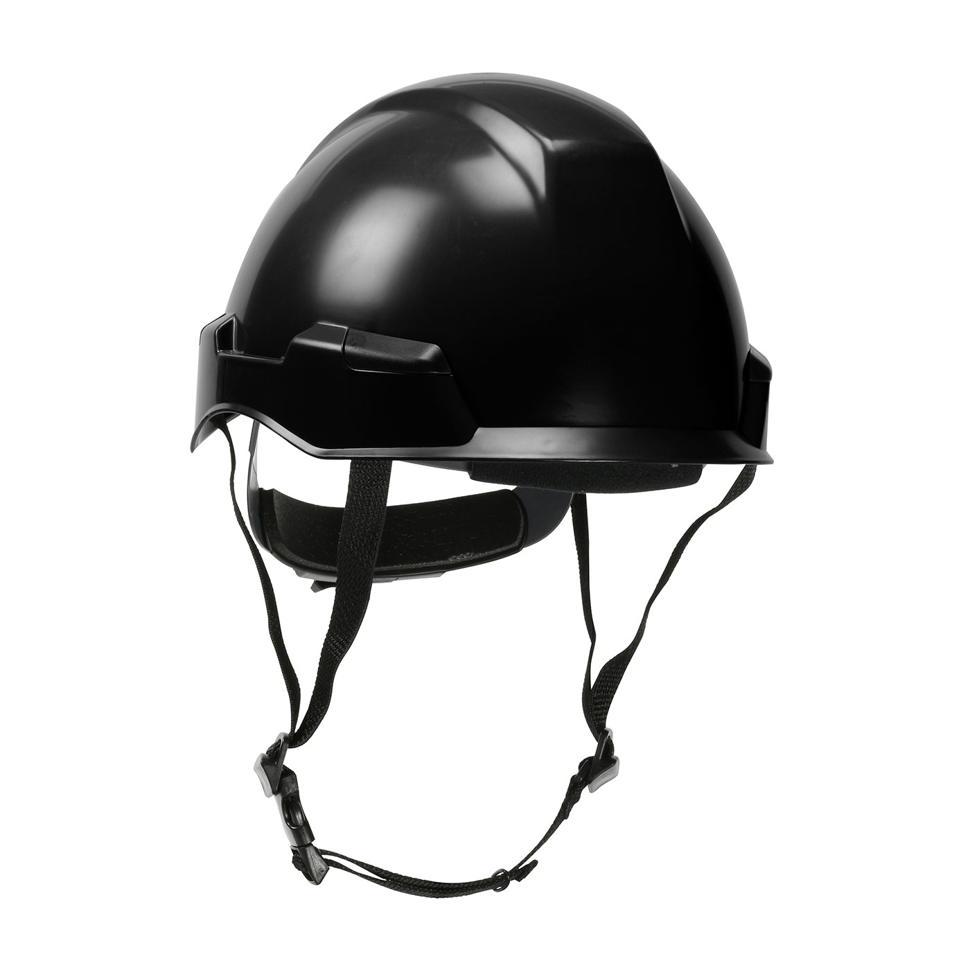 280-HP141R PIP® Dynamic Rocky™ Industrial Climbing Helmet with Polycarbonate / ABS Shell, Nylon Suspension, Wheel Ratchet Adjustment and 4-Point Chin Strap- Black